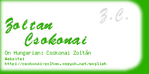 zoltan csokonai business card